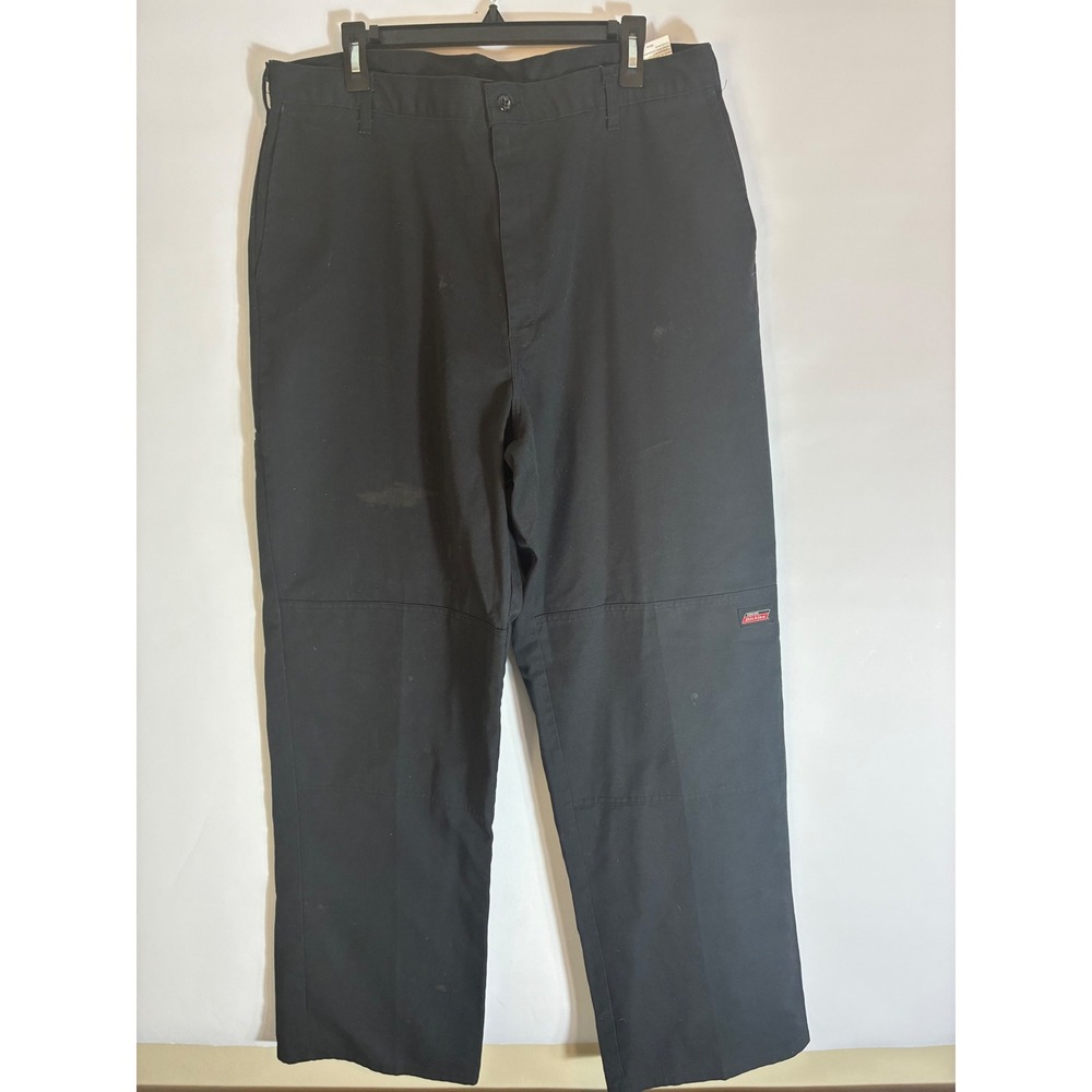 Genuine Dickies Black Double Knee Work Pants 38x34 Mens Loose Fit Utility Skate